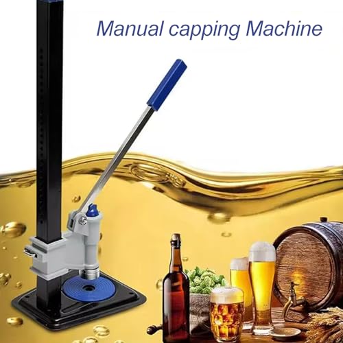 TsoLay Manual Perfume Press Capping Machine, Professional Bench Beer Bottle Capper with Non-Slip Base, 100-500mm Adjustable Height, for Homebrew Soft Drinks Homebrew Beer and Beverages