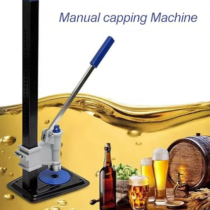 TsoLay Manual Perfume Press Capping Machine, Professional Bench Beer Bottle Capper with Non-Slip Base, 100-500mm Adjustable Height, for Homebrew Soft Drinks Homebrew Beer and Beverages