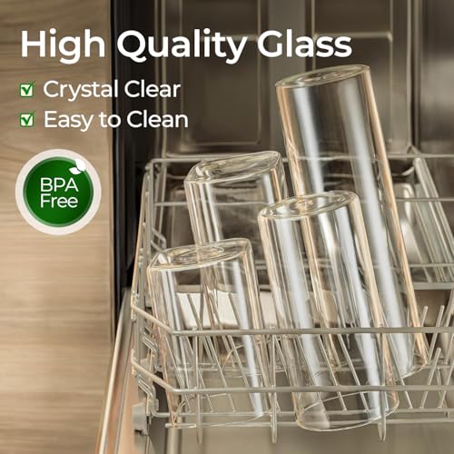 ComSaf 1.4 Qt Glass Storage Containers with Lids, Glass Jars with Lids, Clear Food Storage Jar, Square Canister Set of 3, Pantry Organizers and Storage for Flour Oat Pasta Tea Cookie Coffee Bean - size: 1.4Qt*3
