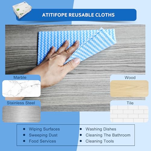 Multi-Use Reusable Cloths for Kitchen, Bathroom & Car | Heavy Duty Wipes All Purpose Cleaning Cloths - style: 50 Count (Pack of 2)