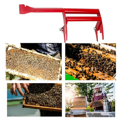 Ergonomic Stainless Steel Beekeeping Scraper Tool with Colorful Handle for Comfortable Grip and Durability Rustproof Clip - color: Green