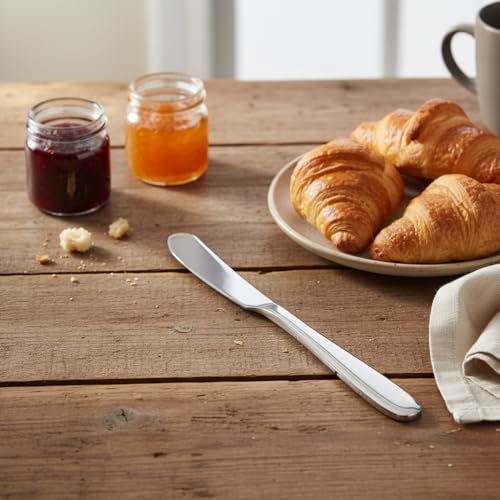 4 Pieces Set Butter knife, Pate Knife Cheese Spreader, Thick and Smooth Handle Food Safety Material Stainless Steel 18/10 SUS 304# for Home Restaurant Party breakfast (Mirror) - color: Mirror Shinning