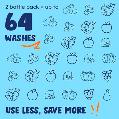 Originally Yellow USA Made Fruit And Vegetable Wash | Food-Grade Fruit and Veggie Wash With No Aftertaste | Powerful Cleaning &| Plant-Derived Produce Cleaner & fruit washer | 2 lb