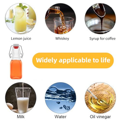 1Pc 4 oz Swing Top Glass Bottles,Flip Top Glass bottles with airtight Caps for Home Brewing Beer,Kombucha,2nd Fermentation,Kefir,Beverages,Soda,Oils,Vinegar,Limoncello,Vanilla extract (1PC) - size: 1PC