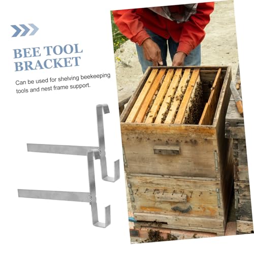 2pcs Stainless Steel Beehive Frame Holder Perch Stand Beekeeping Frame Support Tools for Efficient and Spacing