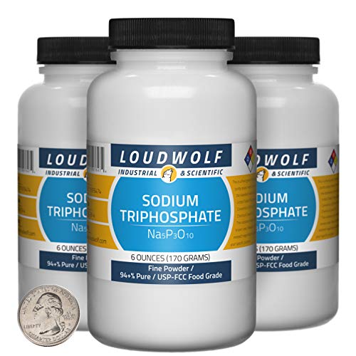 Sodium Triphosphate / 1.1 Pounds / 3 Bottles / 94+% Pure USP-FCC Food Grade/Fine Powder - size: 1.1 Pounds in 3 Bottles