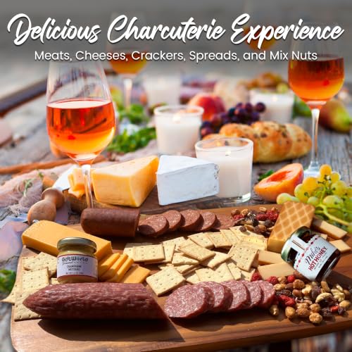 Charcuterie Meat and Cheese Gift Basket, Charcuterie Board Food Items, Food Gifts for Men, Meat Sampler For Men, Tailgating, Business, Congratulations, Care Packages, Thanksgiving and Christmas Gift (8-item Bundle) - size: Regular Ultimate without Chocola