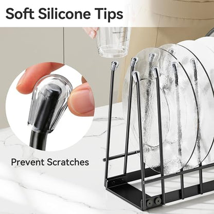 Plastic Bag Drying Rack, Metal Reusable Silicone Ziplock Bag & Bottle Drying Stand, Lerine Drying Rack Kitchen Organizer, Black - color: Black
