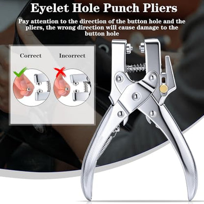 Honoson 3/16 Inch Grommet Tool Kit Eyelet Plier Set Hole Punch Grommet Hand Press Pliers with 200 Pieces of Eyelets for Clothes Shoes Bags(Black) - color: Black, size: 3/16 Inch