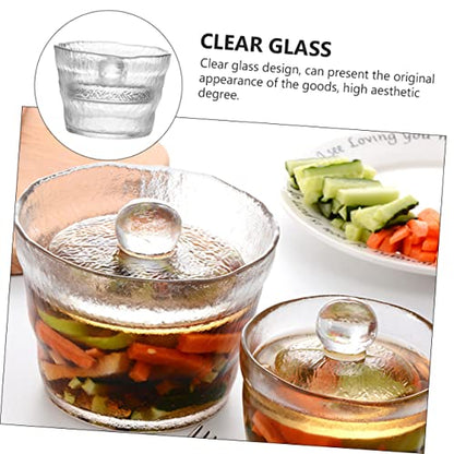 Mikinona Transparent Pickle Jar with Airtight Lid 5.11 Inch Kimchi Storage Container Kitchen Food Preservation Storage Canister for Home Use