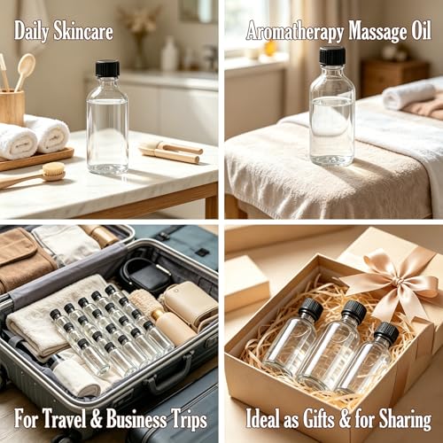 18 Pack 4oz Clear Glass Bottles with Lids, 120ml Boston Shot Bottles for Personal Care & Beauty Travel, Industrial Lab, Sample, Essential Oils, Potion, Juice, Whiskey, Spice - color: Clear, size: 4oz-18P