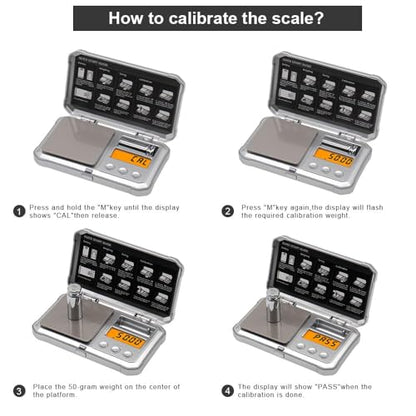 UNIWEIGH Gram Scale Punk Digital Pocket Scale,300g/0.01g Mini High Precision Jewelry Scales Digital Weight Grams and Ounces,Small Scale for Kitchen,Herb,Powder,Medicine,Food,with 50g Cal Weights