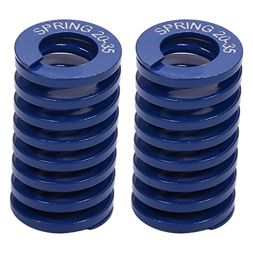 Heyiarbeit 20mm OD 10mm ID 35mm Long Spring Steel Spiral Stamping Light Load Compression Mould Die Spring for 3D Printer Blue 2Pcs - color: Blue, size: TL-20-10-35