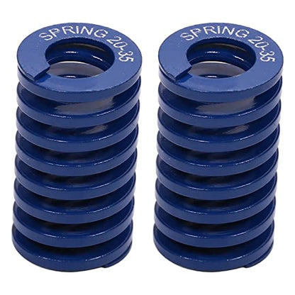 Heyiarbeit 20mm OD 10mm ID 35mm Long Spring Steel Spiral Stamping Light Load Compression Mould Die Spring for 3D Printer Blue 2Pcs - color: Blue, size: TL-20-10-35