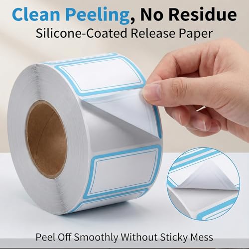 500 Pcs Premium Removable Freezer Labels - No Residue, Reusable & Waterproof Perfect for Food Storage Containers, Mason Jars, Freezer Bags & Cold Storage (Blue) - color: 500pcs- Blue