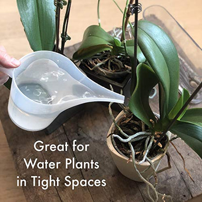 Fox Run Easy Pour Measuring Cup with Funnel Spout, 3.5, Clear Plastic | Mess Free Pouring | 3.5 Cup Capacity Measuring Cup With Long Spout | Easily Dispense Batter | Great For Watering Plants