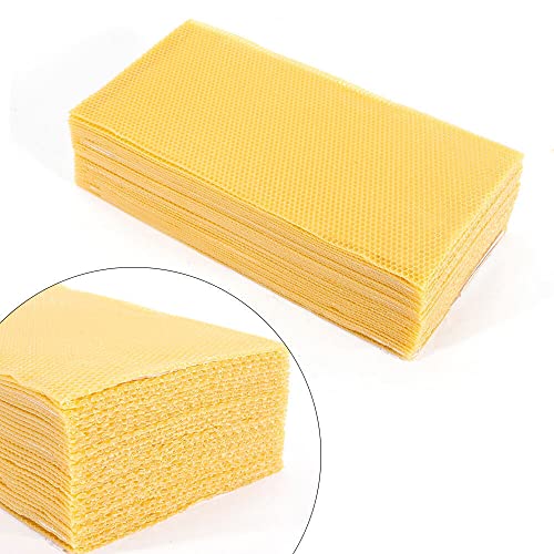 30PCS Honeycomb Foundation, Beeswax Sheets Bee Honey Sheets 16.3 x7.7 Inch Beehive Wax Foundation Beekeeping Equipment Bee Comb Honey Frame