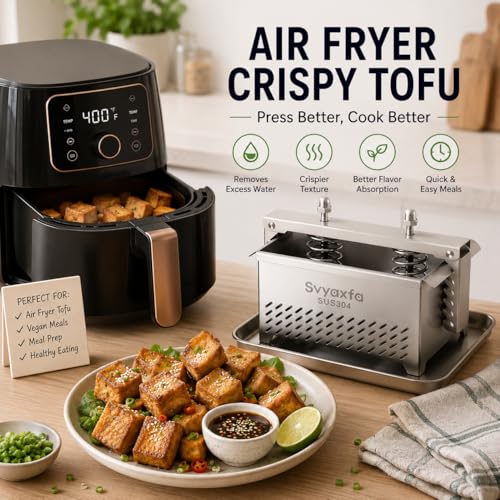 Tofu Press Stainless Steel, 304 Stainless Steel Paneer Maker & Cheese Press with Drip Tray, Adjustable Pressure Tofu Presser for Firm & Extra Firm Tofu, Dishwasher Safe, BPA FreeFood Strainer(6.6*4.7) - size: 6.6*4.7