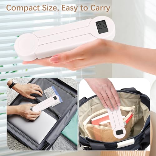 Compact Folding Digital Kitchen Scale, Highly Accurate Portable Food Scale with LCD Display, Auto Power Off and Tare Features, for Measuring Intake of Healthy Eating People (White) - color: White