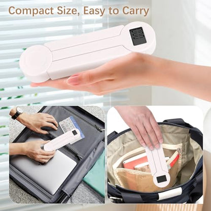 Compact Folding Digital Kitchen Scale, Highly Accurate Portable Food Scale with LCD Display, Auto Power Off and Tare Features, for Measuring Intake of Healthy Eating People (White) - color: White
