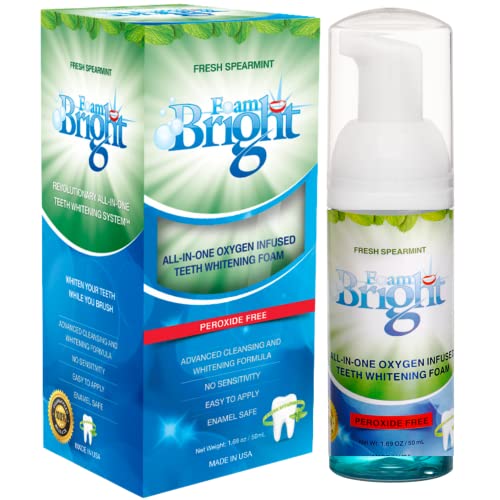Aligner & Retainer Cleaner Whitening Foam | Compatible with Invisalign, Byte, Candid, ClearCorrect | Night Guard Mouth Guard Denture Cleaner | Whitens Teeth, Peroxide Free, Enamel Safe | FoamBright - color: 1 Unit