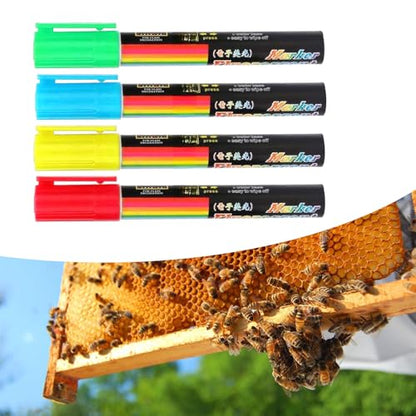 Queens Bee Marking Pen, Queens Bee Marker, Bees Marking Pen, 13.5cm 5.31in Water Based Beekeeping Markers Smooth Writing Vivids Color Easy to Use