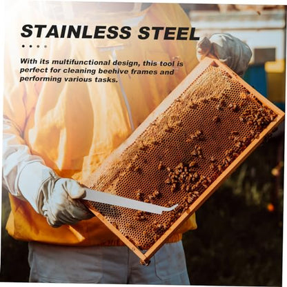 BESPORTBLE 5pcs Stainless Steel Hive Tool Bee Frame Lifter Curved Head Scraper Beehive Scraper Beekeeping Tool for Beekeepers