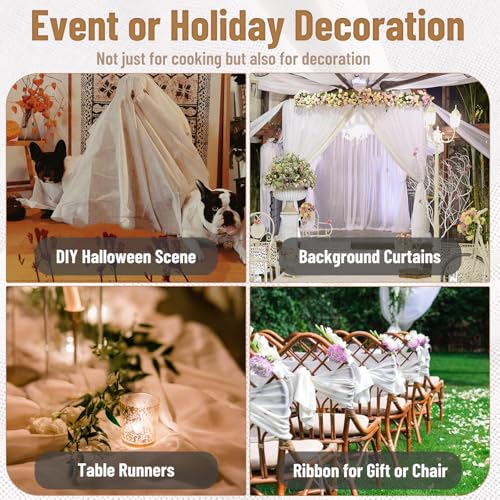 1 Roll Grade 50 Cheesecloth for Straining, 70 Yard 100% Cotton Fabric Reusable Cheese Cloth, Bleached Cheese Cloth Table Runner for Straining, Wedding, Decoration, Polishing - size: Grade 50 70 Yard