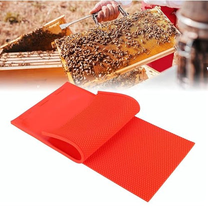 2PCS Beehive Foundation Sheets, Beeswax Foundation Sheets Press Embosser Machine Manual Silicone Mold DIY Beekeeping Tool