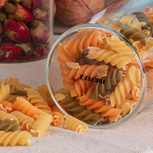 Glass Storage Jars Set of 2(25oz/750ml) with Airtight Seal Wooden Lid Stackable Kitchen Canisters for Candy, Coffee Bean Cookie, Rice, Sugar, Flour, Pasta, Nuts, Coffee - size: 25oz