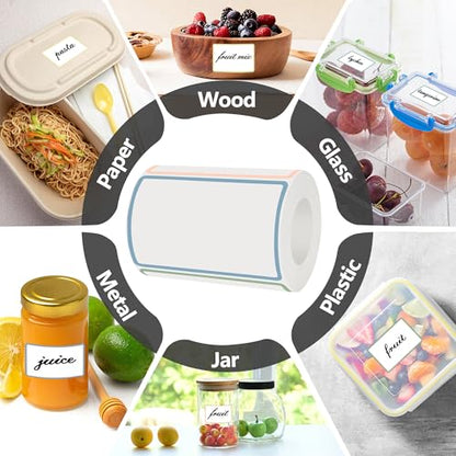 300 Pcs 2×3 Inch Blank Removable Freezer Labels, Waterproof, Oil & Tear Resistant, No Residue Writable Stickers for Food Containers, Jars, Pantry and Meal Prep (Boho) - color: Boho