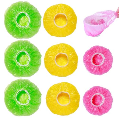 Mwellewm Bowl Covers Reusable Elastic Plastic Wrap for Food Storage Fresh Keeping Stretch Bags Bowl Covers for Bread Proofing Alternative to Foil for Family Outdoor Picnic Sourdough Baking(180)
