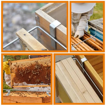 Abaodam 3pcs Stainless Steel Beekeeping Frame Holder Hive Perch Storage Shelf Bee Hive Accessory for Beekeepers Farm Ranch Equipment