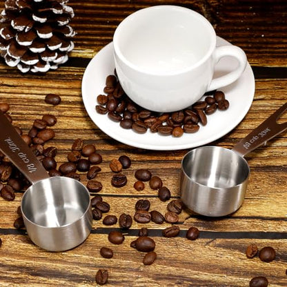2Pcs 1/8 Cup Measuring Cup, 30ml Scoop, Stainless Steel Measuring Cups, Coffee Scoops, Measuring Scoops Tablespoon Measure Spoon, Long Handle Cooking Measuring Scoop(30ML) - color: 2 Pcs/Long Handle