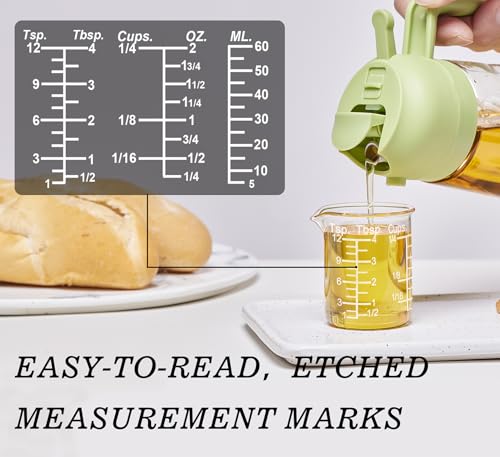 Ackers Etching Scale Measuring Glass V-Shaped Spout Made of High Borosilicate Glass Measuring for Kitchen or Restaurant, Easy to Read,60ML (2 Oz) 丨(2 Pack) - size: 60 ML (2 OZ, 1/4 Cup)