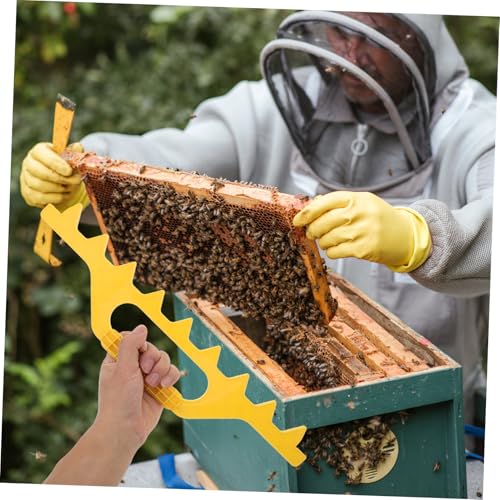 GALPADA Plastic Beehive Frame Spacer Tool for Beekeeping Sturdy Hive Scraper Strip 10-Pack Plastic Frame Holder for Honey Production