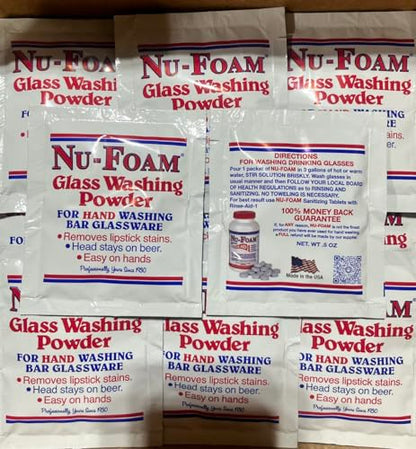 Nu-Foam Glass Washing Powder (100 Packets) - style: 100 Packets