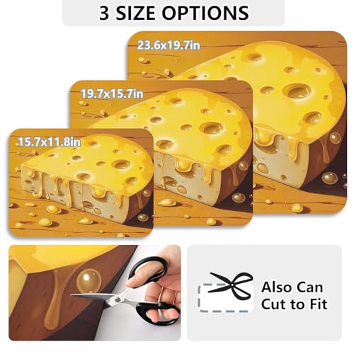Cheese Pattern Dish Drying Mat 24"x20", Super Absorbent Kitchen Counter Mat, Dish Drying Pad for Sinks, Draining Racks, Countertops - size: 24x20 in