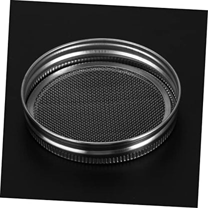 2pcs Stainless Steel Sprouting Screen Lids for Wide Mouth Mason Jars Fermentation Lids Mesh Strainer - size: Size 3