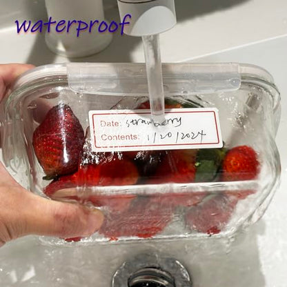 300 PCS Removable Freezer Labels, 1 x 3 Inch Food Labels to Write on Food Storage Stickers Date Label, Waterproof Oil Resistant Canning Labels Jar Labels Freezer Paper Label, Clean Leaves No Residue - color: Multicolor, 1'' X 3''