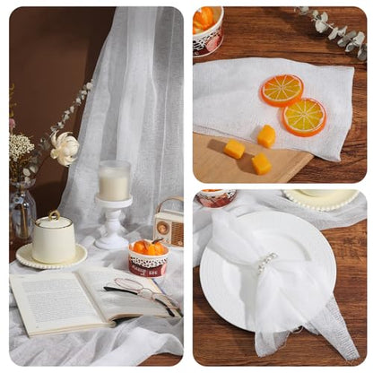 1 Roll Grade 60 Cheese Cloth for Straining, 36'' x 70 Yard 100% Natural Cotton Cheese Cloth Unbleached Cheesecloth Reusable Table Runner for Cooking, Straining, Wedding Decor, White