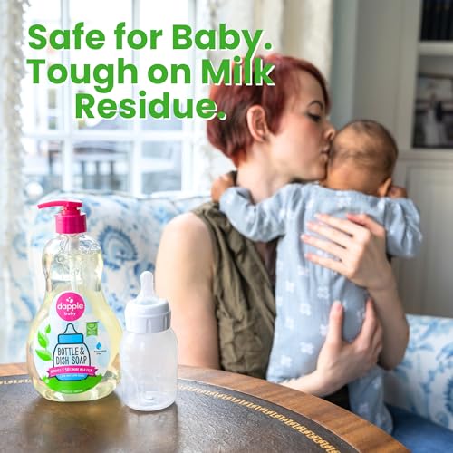 Dapple Baby Fragrance Free Bottle & Dish Soap - (3 Pack) 16.9 fl oz - Cleans Baby Bottles, Sippy Cups, Pacifiers, Breast Pumps, & More - Gently Removes Milk Film & Odors - Includes 1 Pump - size: 16.9 Fl Oz (Pack of 3)