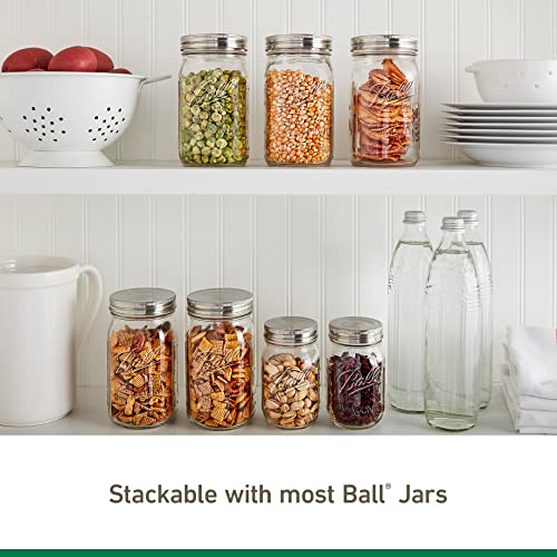 Ball Jar Stainless Steel One-Piece Mason Jar Lids, Regular Mouth, 6-Pack - style: 6 Count Regular Mouth for Storage