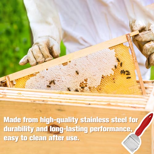 BuleVina Honey Uncapping Fork Tool Bee Keeping Shovel Knife Scraper with 18 Stainless Steel Tines and Plastic Handle Extractor Equipment Herramientas Apicultor