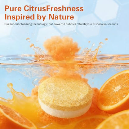 SOPAMI Garbage Disposal Cleaner Tablet and Deodorizer 24 Pack 2 Year Supply | KITCHEN Citrus Foam Sink Cleaner Eliminates Odor,XL Grease & Buildup Remover,Natural Kitchen Drain Cleaning Care - size: 24 Count (Pack of 1)