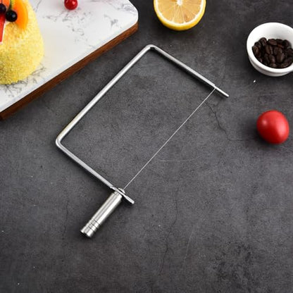 Cheese Slicer Accessories Cheese Cutter Stainless Steel Components - Great for Making Giftable Cheese Cutting Boards with This Cheese Slicer Kit (Wood handle,1)