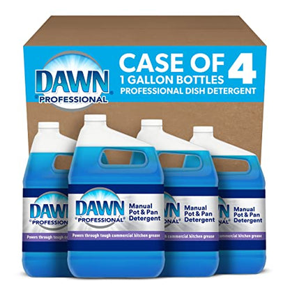Dawn Professional Dishwashing Liquid Soap Detergent & Basic Medical Blue Nitrile Exam Gloves - Latex-Free & Powder-Free - NGPF-7003 (Case of 1,000), Large