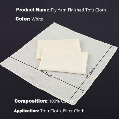 Reusable Cheesecloth 50×50 cm, Fine Cotton Straining Cloth for Cooking, Baking, Juicing & Cheese Making, Washable Kitchen Strainer Fabric