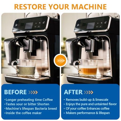 Coffee Machine Cleaner Descaler Tablets 34 Pack, Coffee Maker Cleaner for Keurig, Ninja, Breville, Delonghi, Nespresso, Miele,Espresso Machine Cleaning Tabs,Descaling Solution for Coffee Pot Maker - size: 1 Count (Pack of 34)