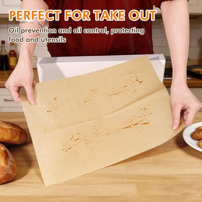 Tchrules Pop Up Parchment Paper Sheets 300 Pack 10.7x15 Inch | Pre Cut Sheets | Non Stick | Unbleached | 450°F Heat Safe | Air Fryer & Baking Use